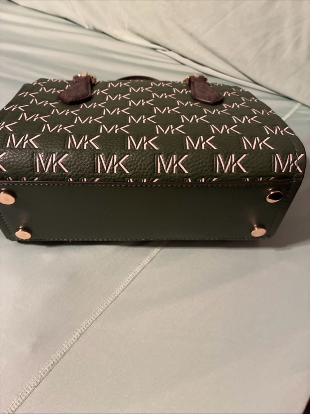 Michael kors ladies Marilyn Amazon green small crossbody purse - Picture 7 of 9